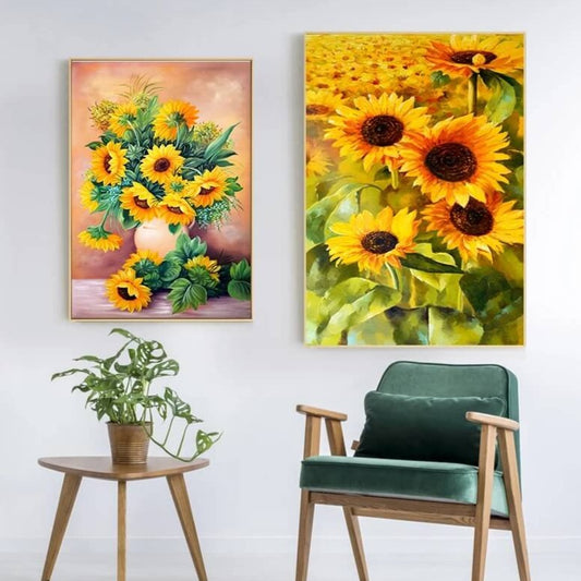 Sunflower Canvas Print Nature Wall Art Floral Botanical Poster For Living Room Bedroom Home Décor