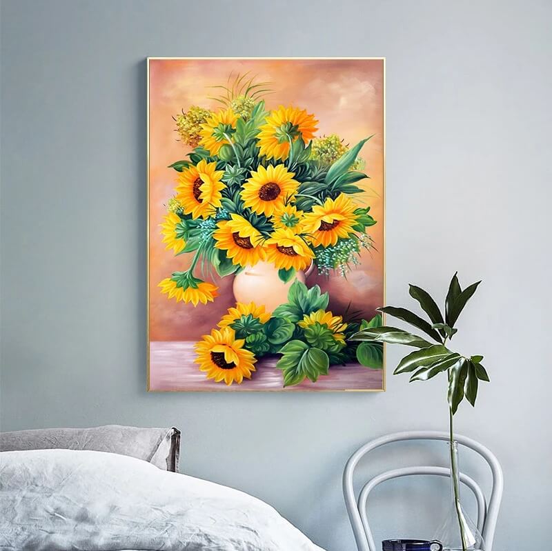 Sunflower Canvas Print Nature Wall Art Floral Botanical Poster For Living Room Bedroom Home Décor