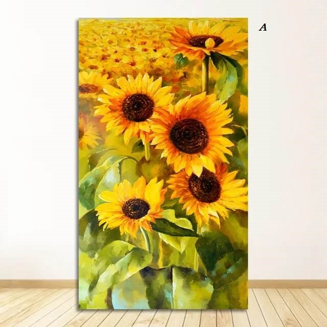 Sunflower Canvas Print Nature Wall Art Floral Botanical Poster For Living Room Bedroom Home Décor