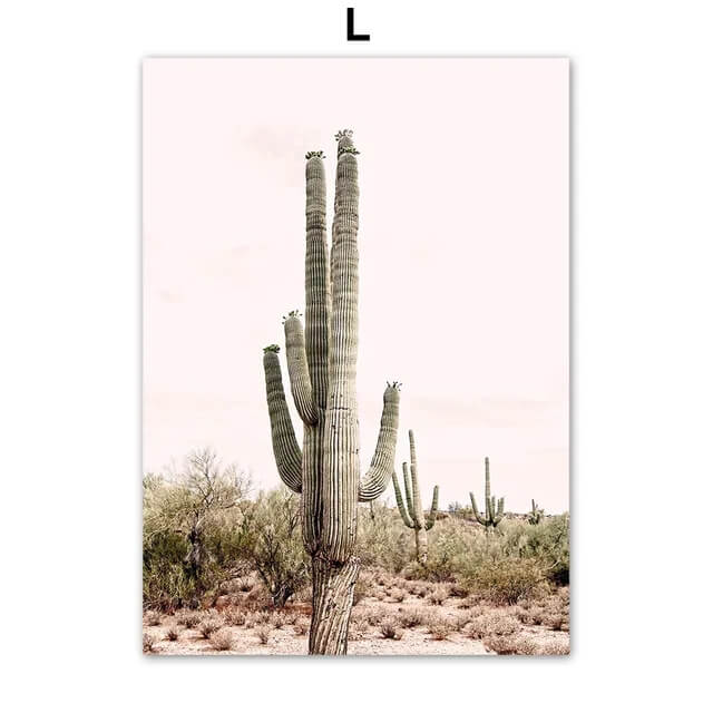 Sunset Desert Road Cactus Canyon Travel Wall Art Canvas Prints Nordic Posters Large Nature Pictures For Living Room Bedroom Décor