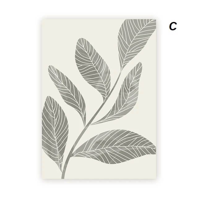 Tropical Green Leaves Boho Canvas Prints Wall Art Nordic Botanical Poster Pictures For Scandinavian Living Room Kitchen Home Décor