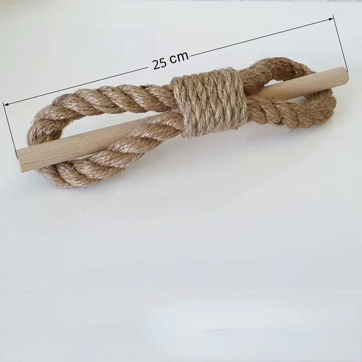 Natural Wood Hemp Rope Curtain Tie Binding Decoration For Living Room Bedroom Dining Room Curtains Nordic Style Home Décor