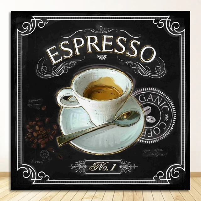 Vintage Coffee Canvas Prints Scandinavian Nordic Style Wall Art Cappuccino Espresso Retro Poster For Bars Cafe Kitchen Décor