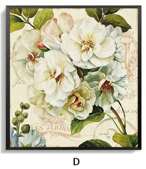 Vintage Flowers Wall Art Canvas Prints Nordic Retro Fine Art Floral Poster For Living Room Bedroom Home Décor