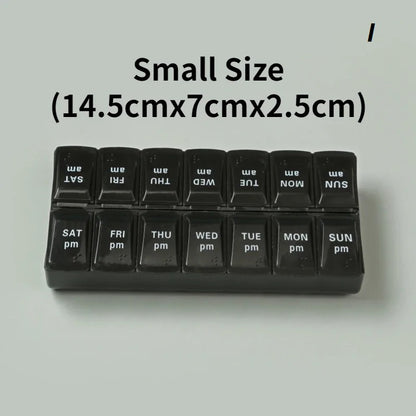 Weekly Portable Pill Case 7 Days Pill Container Daily Medication Organizer