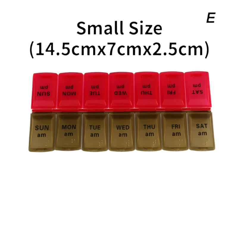 Weekly Portable Pill Case 7 Days Pill Container Daily Medication Organizer