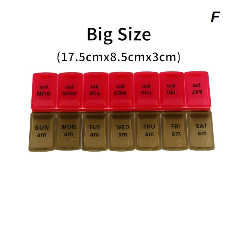 Weekly Portable Pill Case 7 Days Pill Container Daily Medication Organizer