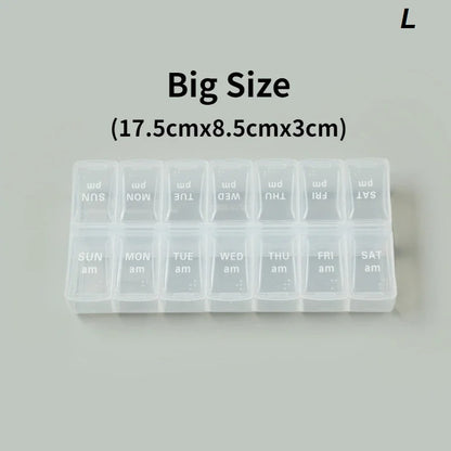 Weekly Portable Pill Case 7 Days Pill Container Daily Medication Organizer