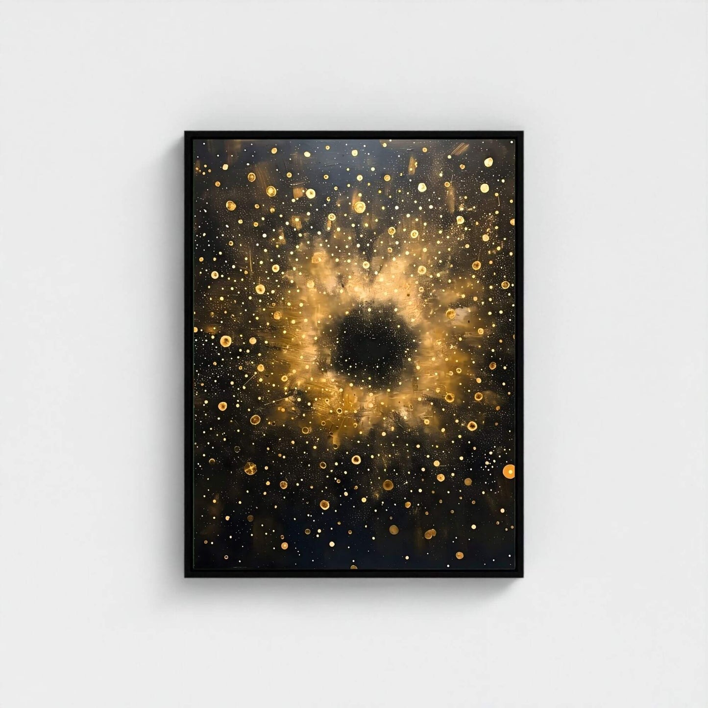 William Morris Abstract Galaxy Framed Wall Art Canvas Print - Vintage Cosmic Gold Space Artwork