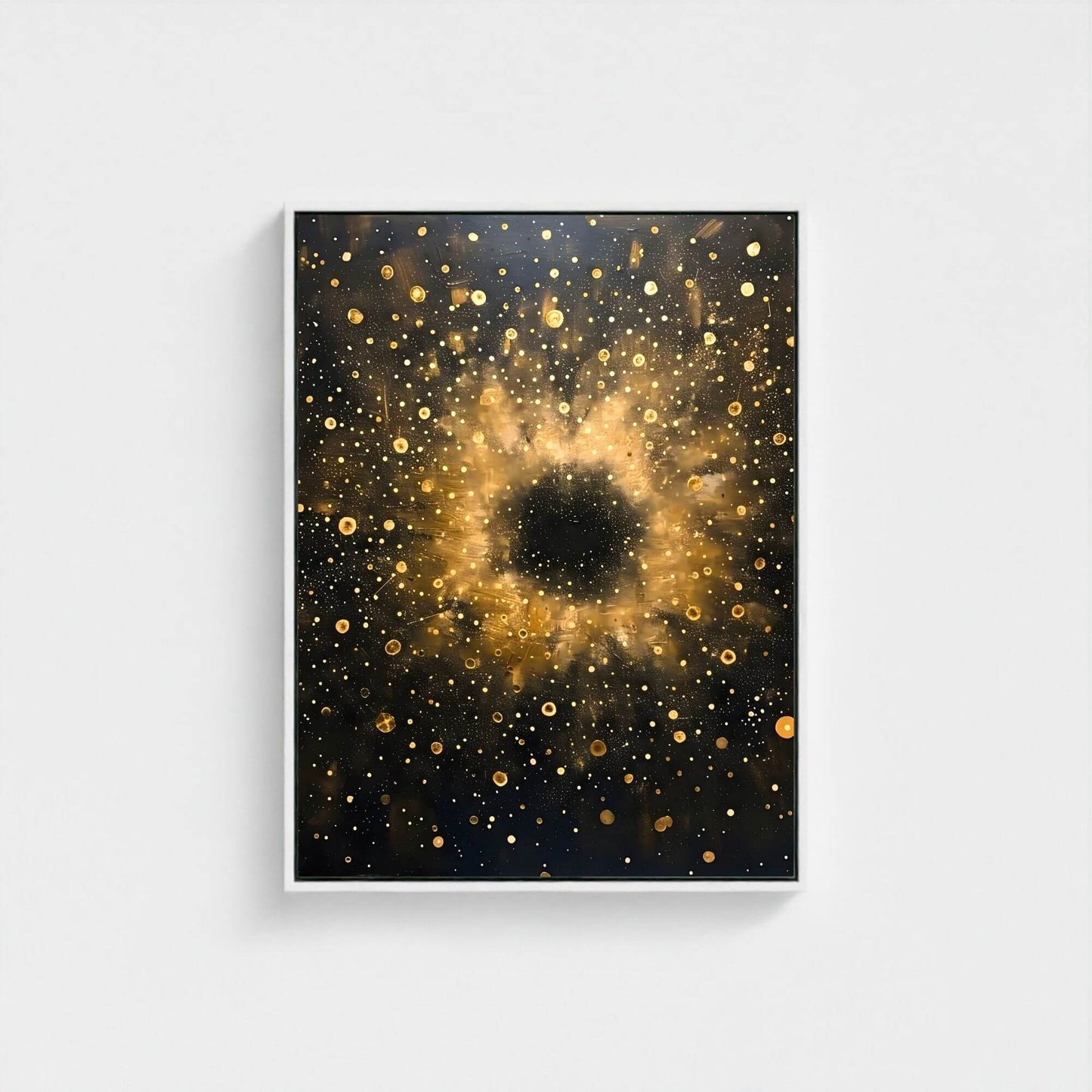William Morris Abstract Galaxy Framed Wall Art Canvas Print - Vintage Cosmic Gold Space Artwork