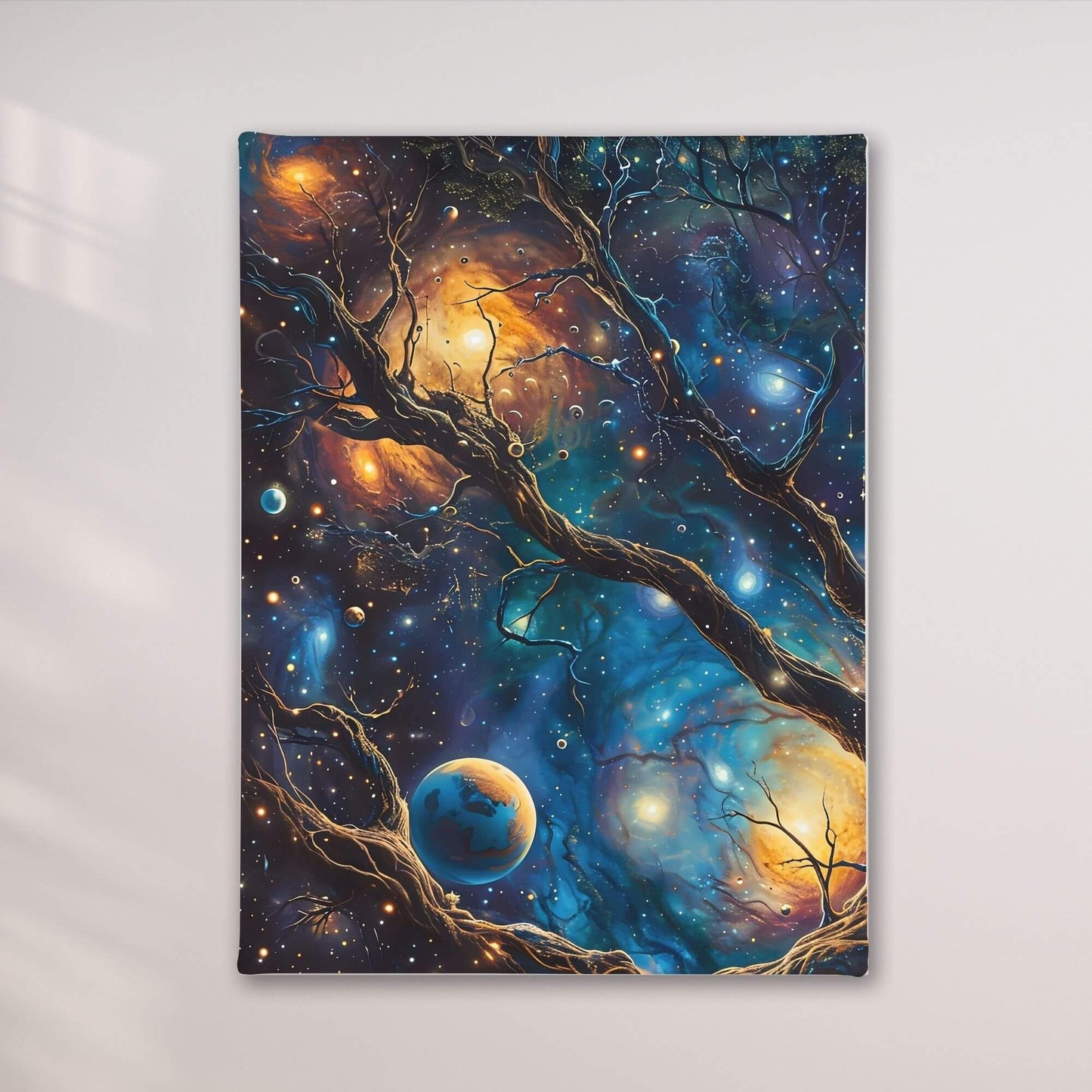 William Morris Cosmic Tree Galaxy Framed Wall Art Canvas Print
