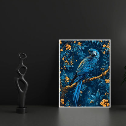 William Morris Parrots Exotic Bird Flowers Wall Art Canvas Print Vintage Botanical Poster For Home Office Wall Decor
