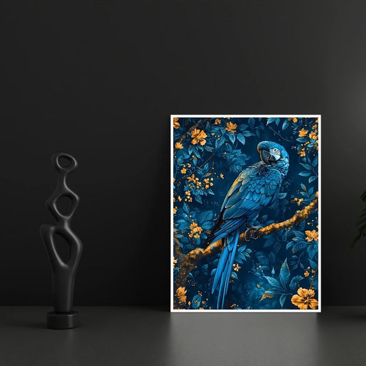 William Morris Parrots Exotic Bird Flowers Wall Art Canvas Print Vintage Botanical Poster For Home Office Wall Decor