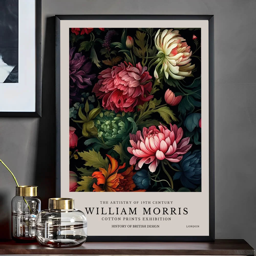 William Morris Wall Art Exhibition Peacock Fox Bumblebee Moon And Stars Pink Peonies Wall Art Canvas Prints For Serene Living Room Bedroom Décor