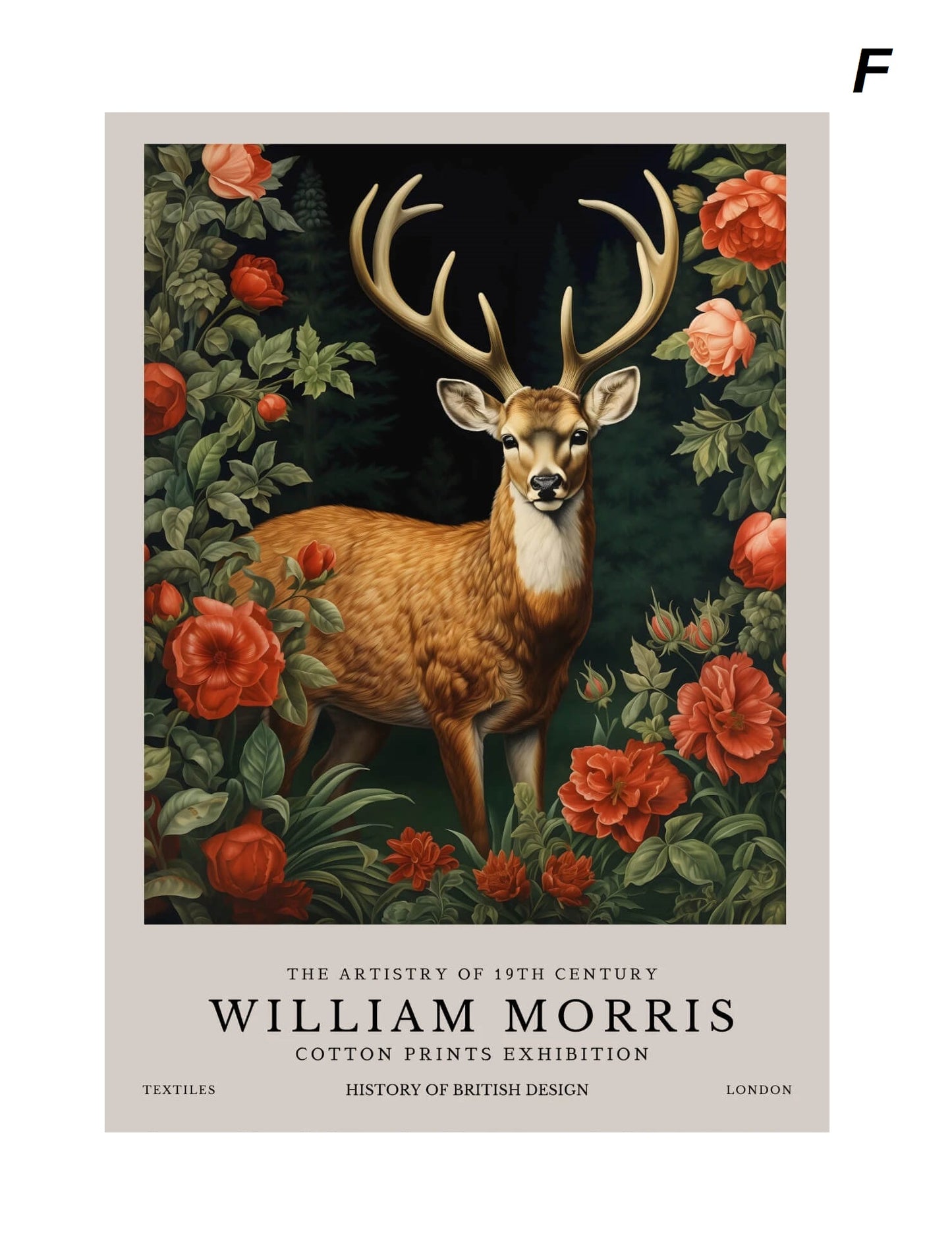 William Morris Wall Art Retro Museum Exhibition Poster Fish Dragon Fox Deer Butterflies Peacock Canvas Prints Fine Art For Living Room Décor