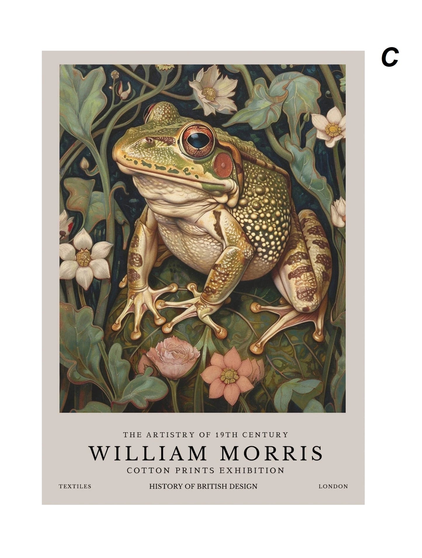 William Morris Wall Art Retro Museum Exhibition Poster Fish Dragon Fox Deer Butterflies Peacock Canvas Prints Fine Art For Living Room Décor