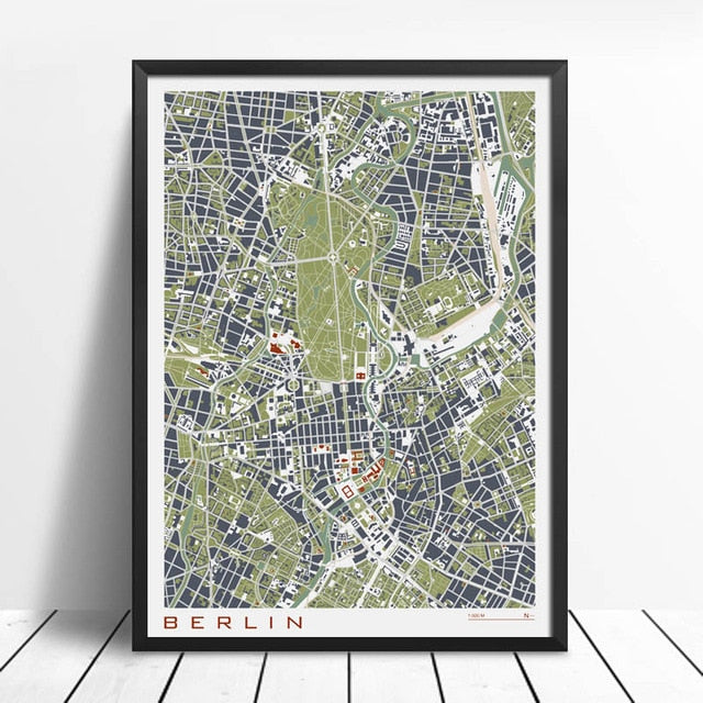 City Maps Wall Art Famous City Paris New London Stockholm Fine Art Canvas Prints For Living Room Home Office Apartment Decor