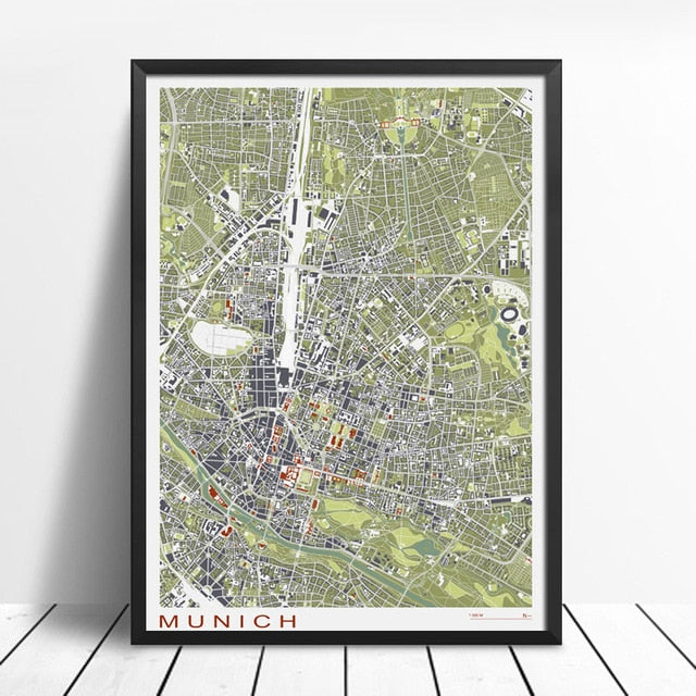 City Maps Wall Art Famous City Paris New London Stockholm Fine Art Canvas Prints For Living Room Home Office Apartment Decor