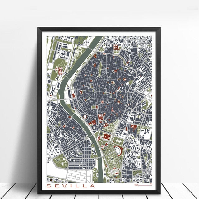 City Maps Wall Art Famous City Paris New London Stockholm Fine Art Canvas Prints For Living Room Home Office Apartment Decor