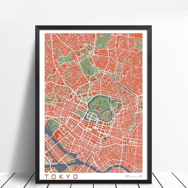 City Maps Wall Art Famous City Paris New London Stockholm Fine Art Canvas Prints For Living Room Home Office Apartment Decor