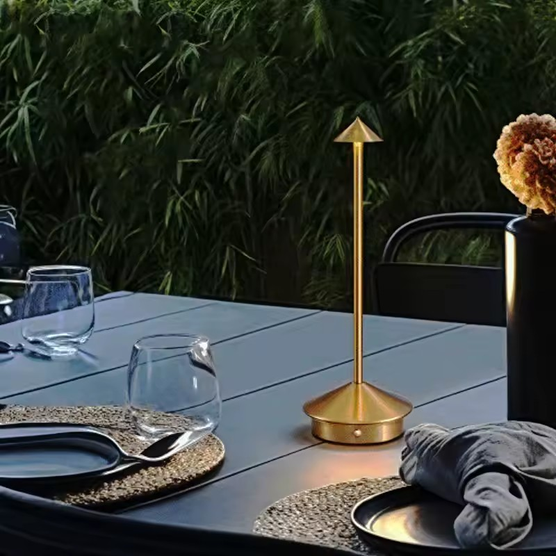 Hotel Umbrella Lampshade – Wireless Waterproof LED Lamp with Touch Control