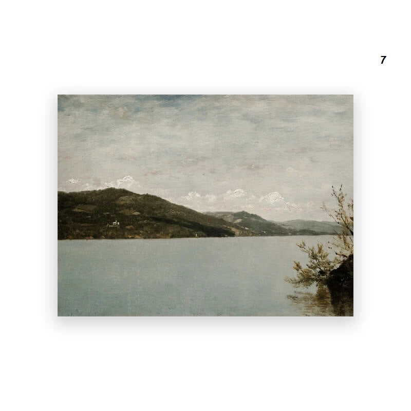 Rustic Nordic Mountain Landscape Canvas Print Vintage Nature Farmhouse Gallery Wall Art For Living Room Home Décor