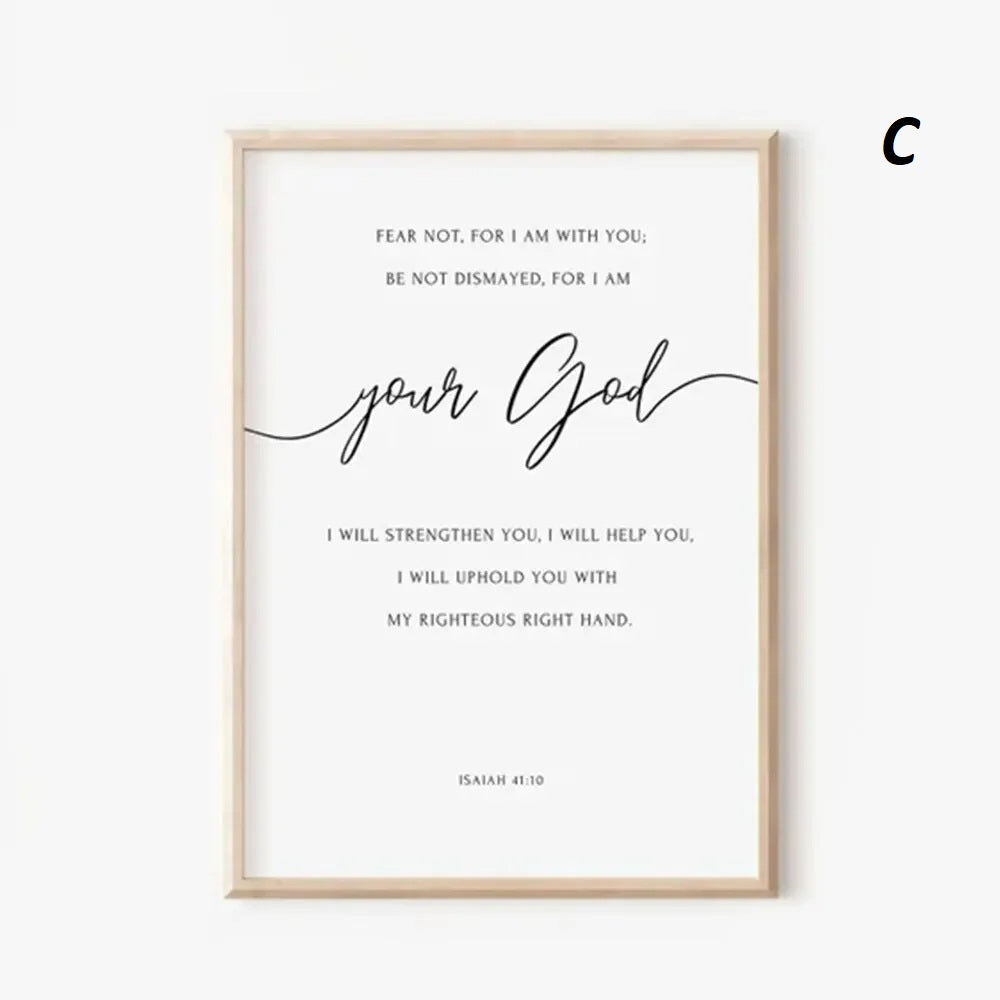 Bible Verse The Lord Your God Is Good Wall Art Canvas Prints Motivational Art Print Isaiah 41 Scripture Poster