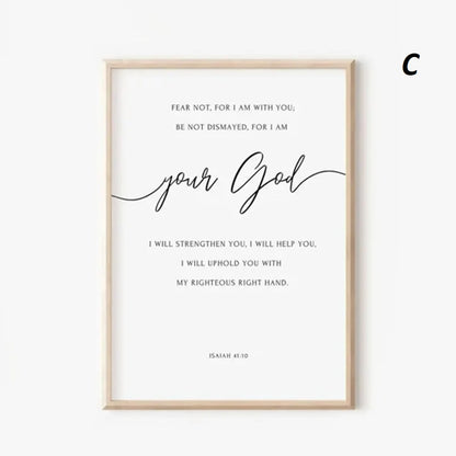 Bible Verse The Lord Your God Is Good Wall Art Canvas Prints Motivational Art Print Isaiah 41 Scripture Poster