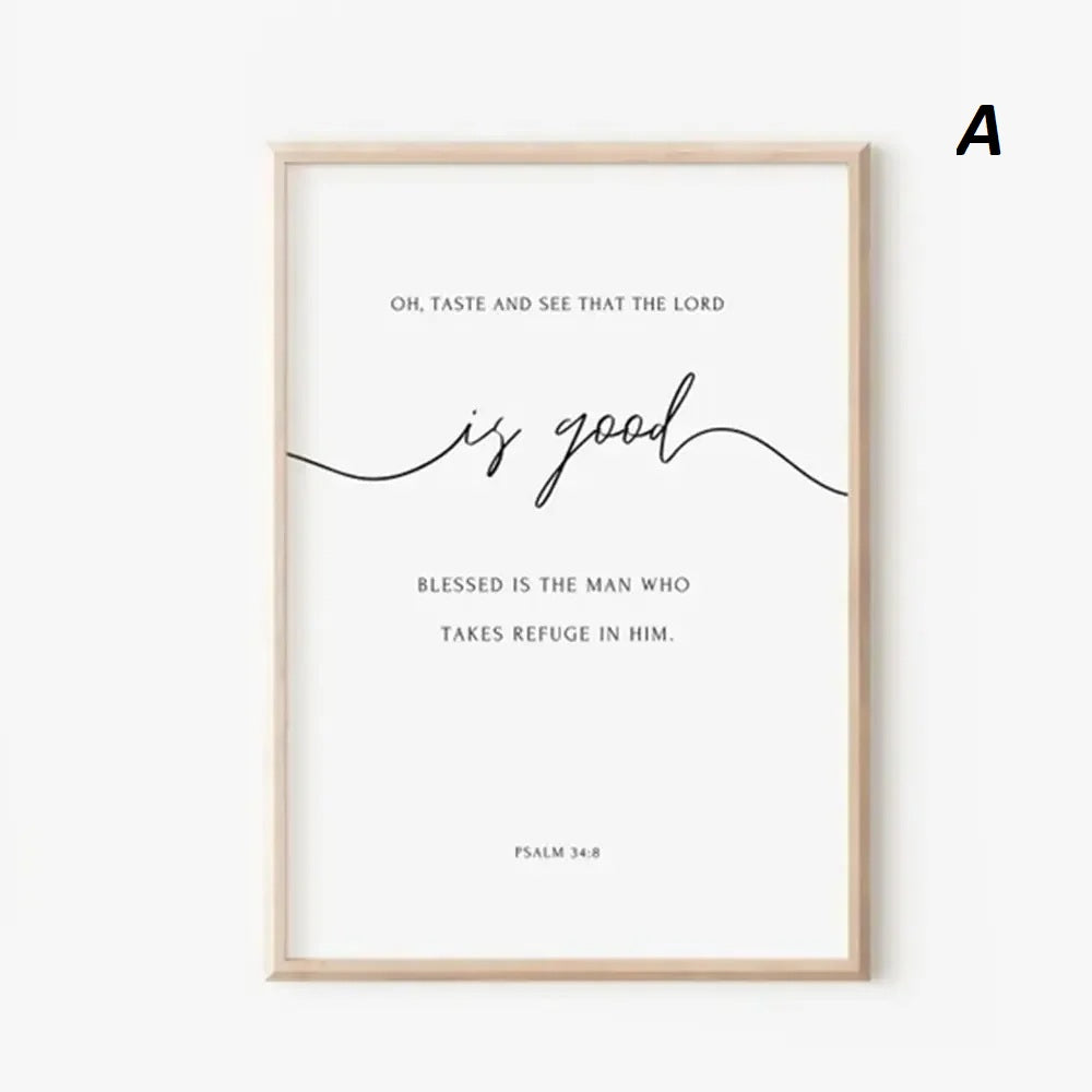 Bible Verse The Lord Your God Is Good Wall Art Canvas Prints Motivational Art Print Isaiah 41 Scripture Poster