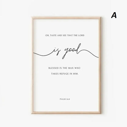 Bible Verse The Lord Your God Is Good Wall Art Canvas Prints Motivational Art Print Isaiah 41 Scripture Poster