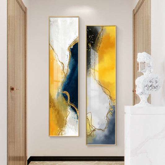 Nordic Abstract Liquid Geomorphic Canvas Prints | Colorful Vertical Format Wall Art For Modern Apartment Living Room Art Décor