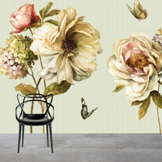 Pastel Flowers Story Wall Mural (SqM)