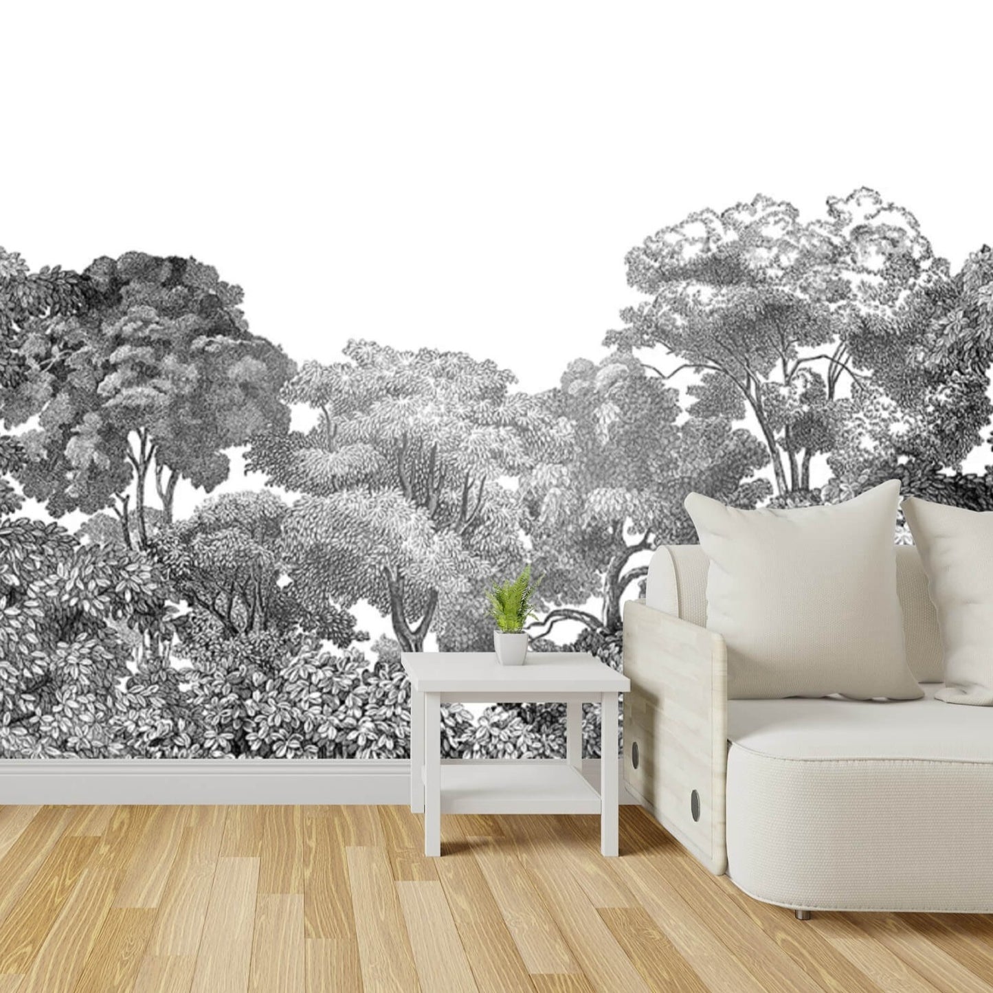 Bellewood Black and White Mural Wallpaper (SqM)