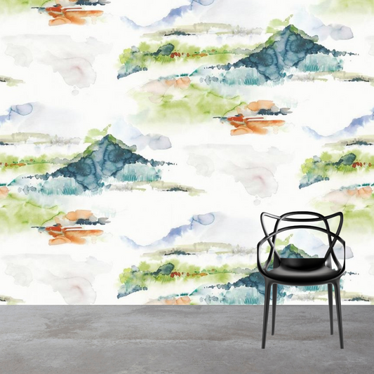 Colorful Mountains Mural Wallpaper (SqM)