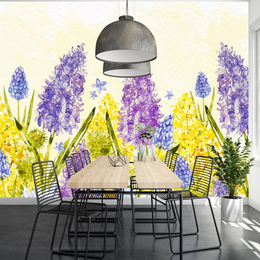 Spring Flowers Botanical Mural Wallpaper (SqM)