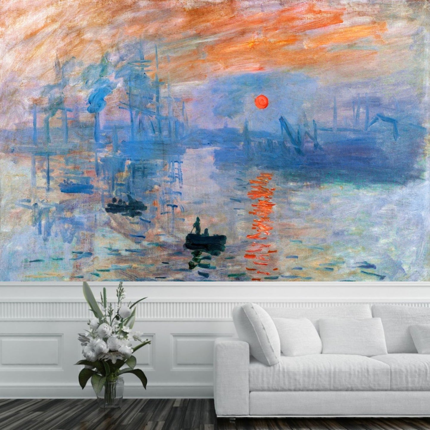 Impression Sunrise Monet Art Mural Wallpaper (SqM)