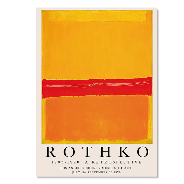 Abstract Yayoi Kusama Matisse Rothko Exhibition Canvas Prints | Minimalist Impressionism Famous Painting Wall Art For Loft Living Room Office Modern Home Décor