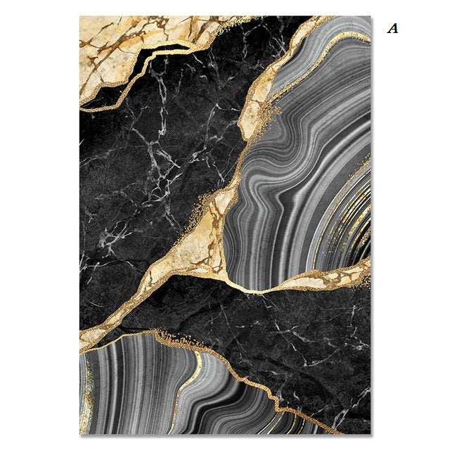 Black and Gold Masculine Office Desk Decor for Men Set X 3 Framed Wall Art  Prints, Abstract Marble Wall Art for Lawyer Bold Office Decor 