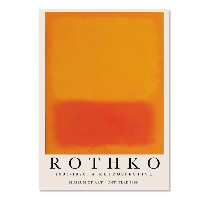Abstract Yayoi Kusama Matisse Rothko Exhibition Canvas Prints | Minimalist Impressionism Famous Painting Wall Art For Loft Living Room Office Modern Home Décor