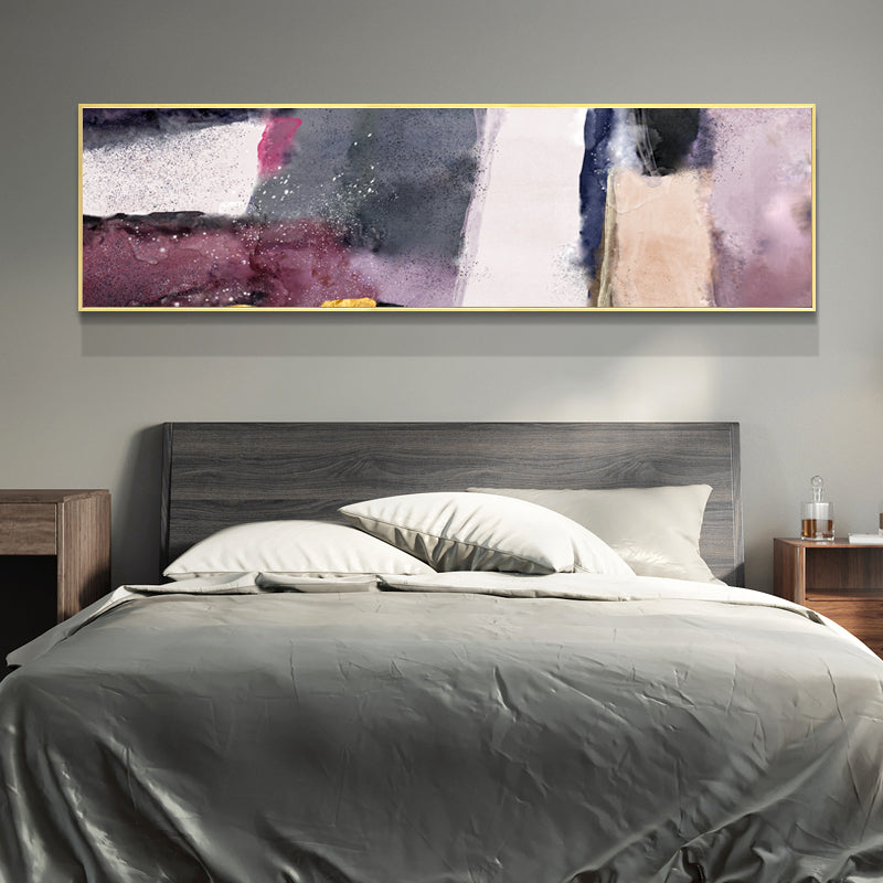 Abstract Geomorphic Color Block Canvas Prints | Modern Color Wide Format Wall Art for Living Room Bedroom Art Decor