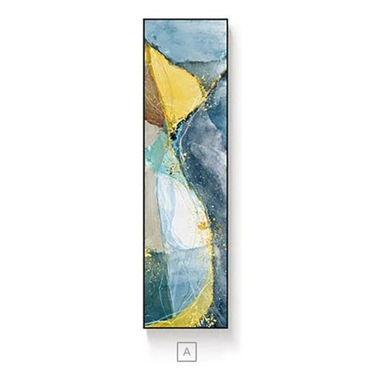 Abstract Geomorphic Vertical Strip Canvas Prints Modern Wall Art For Entrance Hall Living Room Home Office Decor