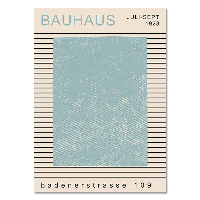 Bauhaus Exhibition Abstract Canvas Prints | Minimalist Impressionism Cubism Fauvism Famous Painting Fine Art For Modern Living Room Home Décor
