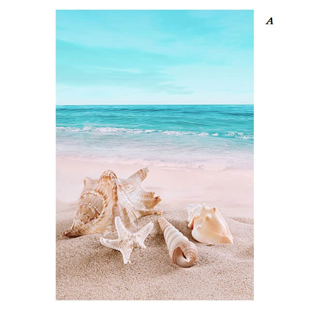 Beach Sea Ocean Tropical Leaves Canvas Prints | Summer Vibes Wall Art Relax Poster For Living Room Bedroom Dining Room Home Décor