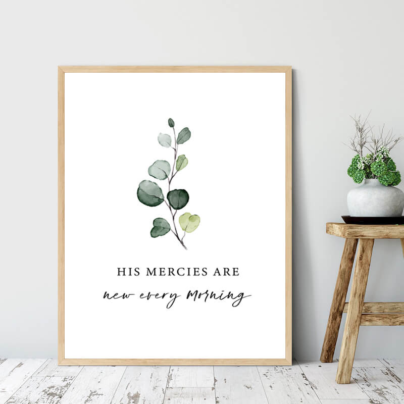 Bible Verse Minimalist Watercolor Flowers Canvas Prints | Inspirational Scripture Quotes Nordic Poster For Living Room Bedroom Home Décor