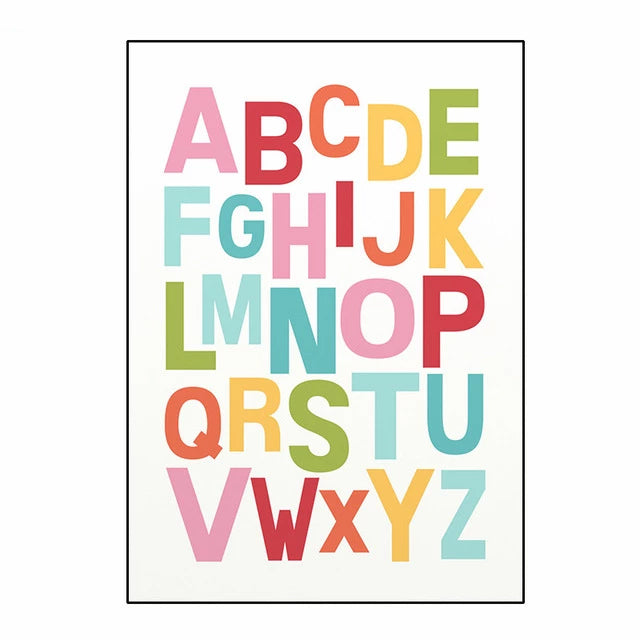 Alphabet Poster Nursery Wall Art