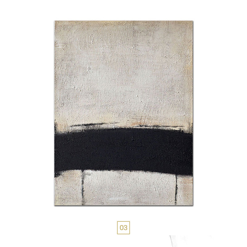 Contemporary Abstract Beige Black Textural Canvas Prints | Modern Wall Art For Living Room Dining Room Home Office Art Decor