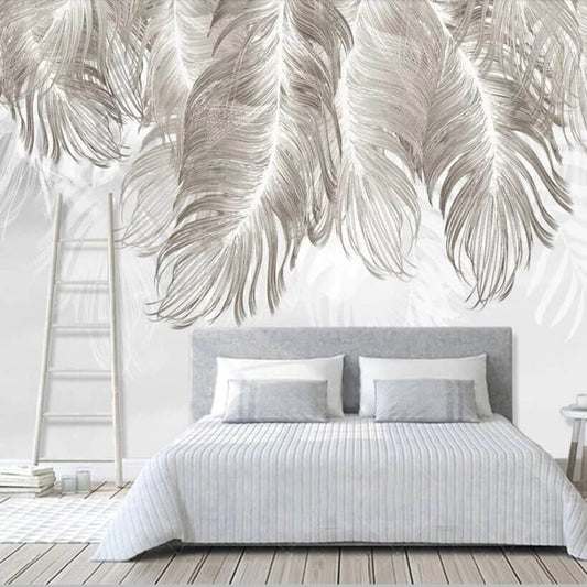 Falling Feathers Pastel Mural Wallpaper (SqM)