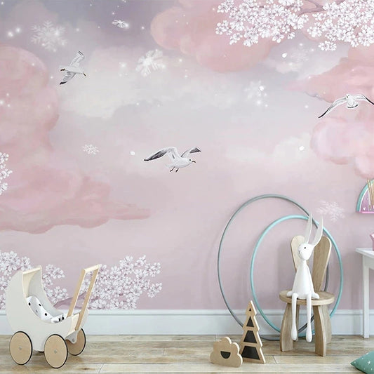 Fantasy Pink Sky Wallpaper Mural (SqM)