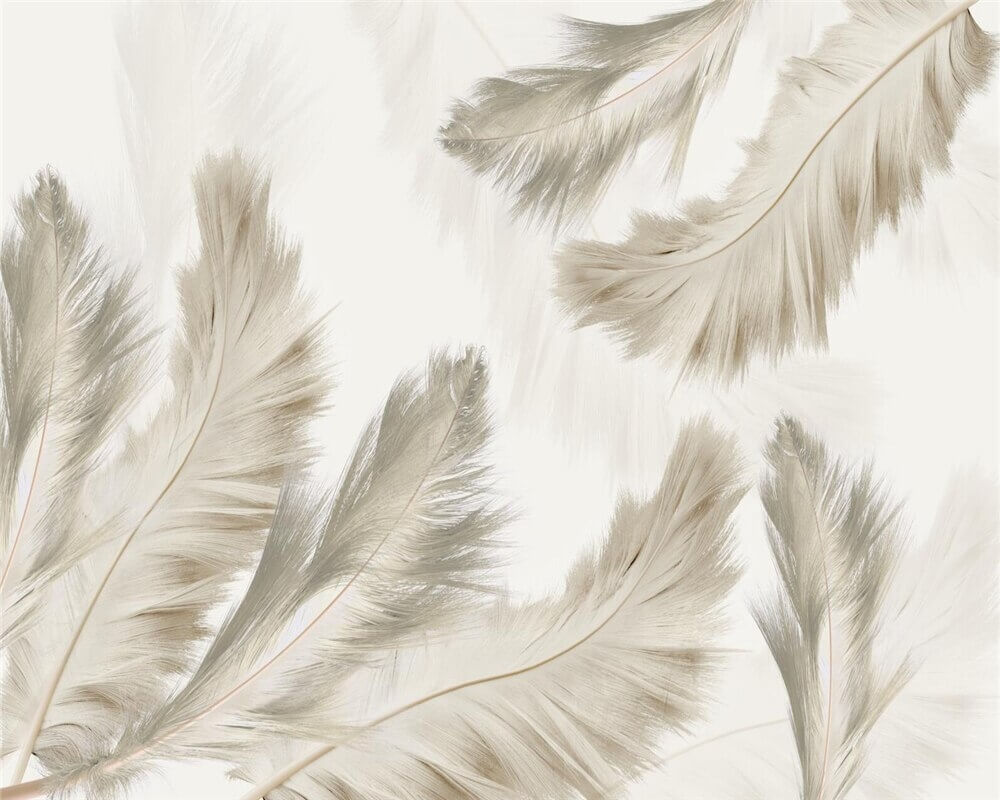 Minimalist Feathers Mural Wallpaper (SqM)