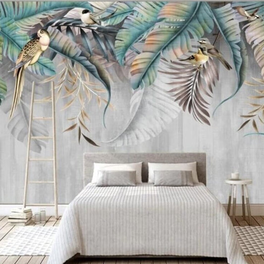 Falling Banana Leaves Mural Wallpaper (SqM)